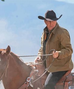 Costner On A Horse Yellowstone Paint By Numbers