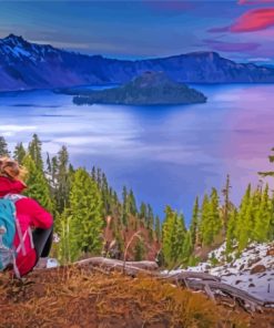 Crater Lake Paint By Numbers