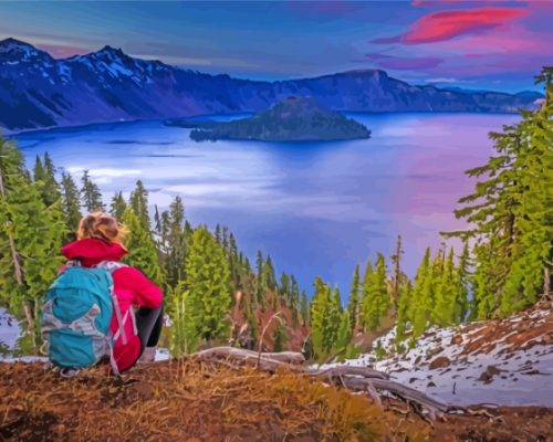 Crater Lake Paint By Numbers