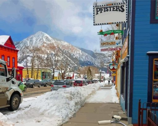 Crested Butte Town Paint By Numbers