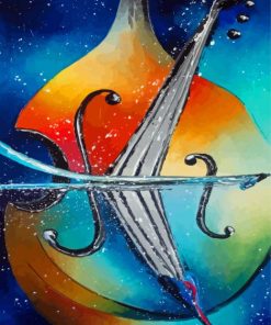 Double Bass Abstract Paint By Numbers