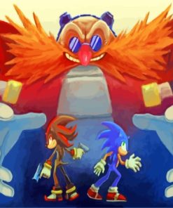 Dr Eggman Sonic And Shadow The Hedgehog Art Paint By Numbers