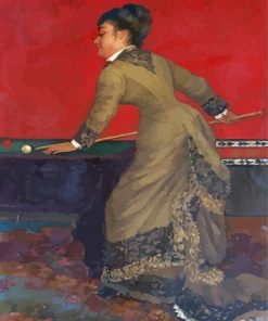 Elegant At Billiards By Alfred Stevens Paint By Numbers