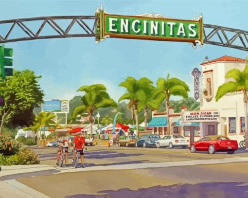 Encinitas California Paint By Numbers