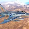 F100 Super Sabre In A Flight Paint By Numbers