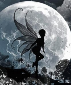 Fairy Moon Silhouette Paint By Numbers