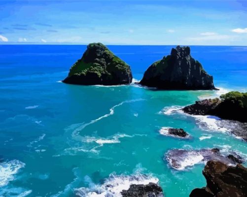 Fernando De Noronha Landscape Paint By Numbers