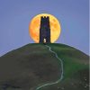 Glastonbury Tor Silhouette Paint By Numbers