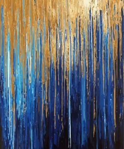 Gold And Blue Art Paint By Numbers