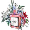 Gucci Perfume Bottle With Flowers Art Paint By Numbers