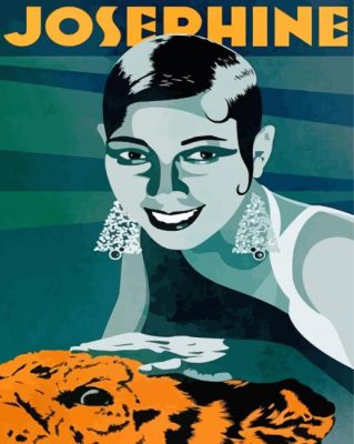 Josephine Baker Illustration Poster Paint By Numbers