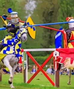 Knights Jousting Paint By Numbers