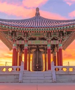 Korean Bell With Sunset Paint By Numbers