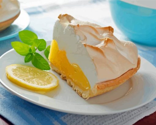 Lemon Meringue Piece Of Cake Paint By Numbers