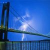 Lightning At Verrazzano Narrows Bridge Paint By Numbers