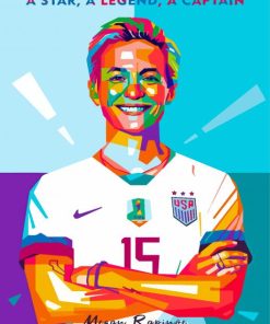 Megan Rapinoe Pop Art Paint By Numbers