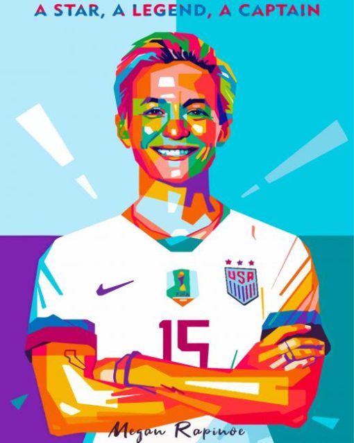 Megan Rapinoe Pop Art Paint By Numbers