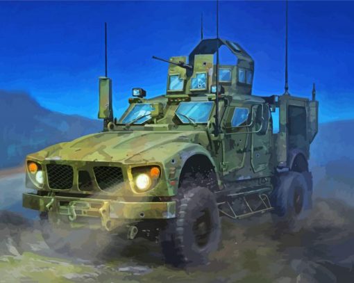 Military Jeep Paint By Numbers