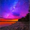 Milky Way Over Moosehead Lake Maine Paint By Numbers