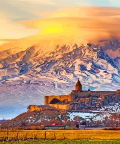 Mount Ararat At Sunset Paint By Numbers