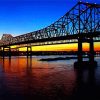 Natchez Mississippi Bridge Sundown Paint By Numbers