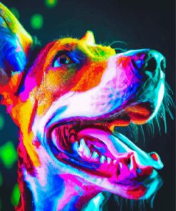 Neon Dog Paint By Numbers