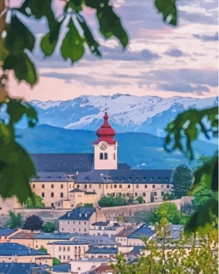 Nonnberg Monastery In Salzburg Paint By Numbers