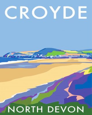 North Devon Croyde Poster Paint By Numbers