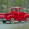 Old Red Truck Paint By Numbers