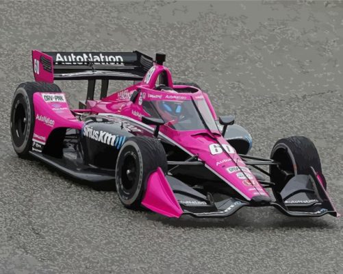 Pink Indycar Paint By Numbers