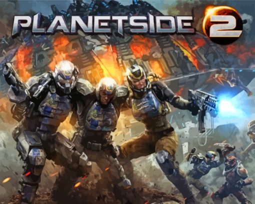 PlanetSide 2 Poster Paint By Numbers