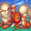 Pokemon Arcanine Family Paint By Numbers