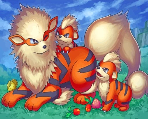 Pokemon Arcanine Family Paint By Numbers