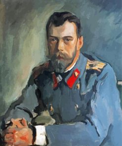 Portrait Of Emperor Nicholas II Serov Paint By Numbers