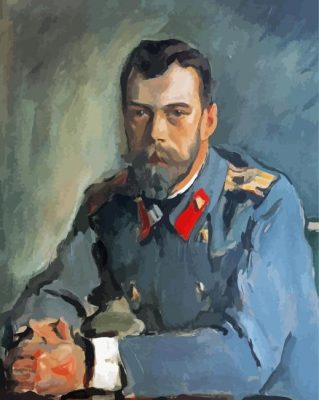 Portrait Of Emperor Nicholas II Serov Paint By Numbers