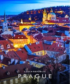 Prague By Night Poster Paint By Numbers