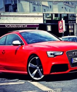 Red Audi Rs5 In The Street Paint By Numbers