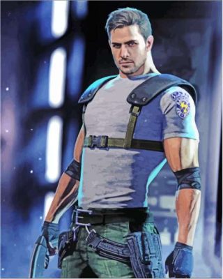 Resident Evil Chris Redfield Paint By Numbers