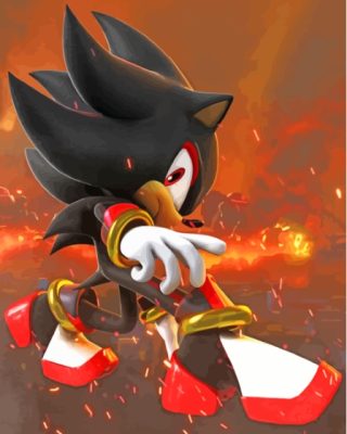 Shadow The Hedgehog Paint By Numbers