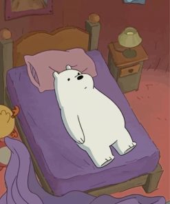 Sleepy Ice Bear Paint By Numbers