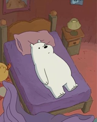 Sleepy Ice Bear Paint By Numbers