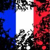 Splatter France Flag Paint By Numbers