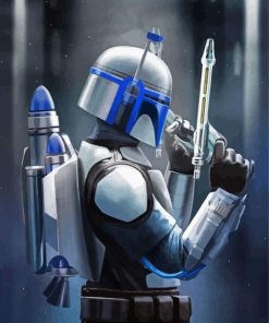 Star Wars Mandalorian Jango Fett Paint By Numbers