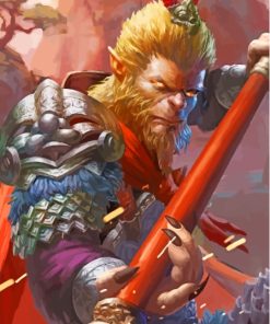 Sun Wukong Chinese Monkey Paint By Numbers