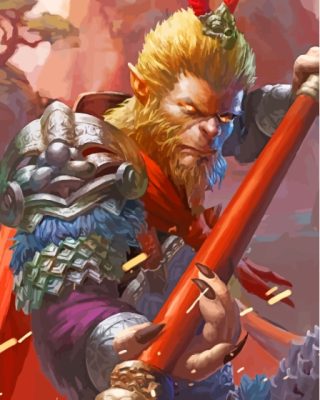 Sun Wukong Chinese Monkey Paint By Numbers