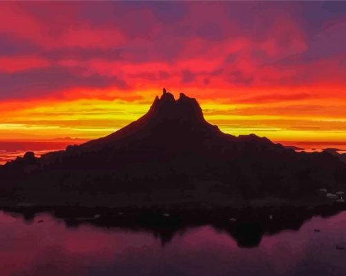 Sunset At Tetakawi Peak San Carlos Paint By Numbers