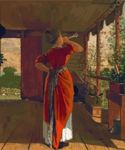 The Dinner Horn By Homer Winslow Paint By Numbers