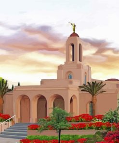 The Newport Beach Temple Paint By Numbers