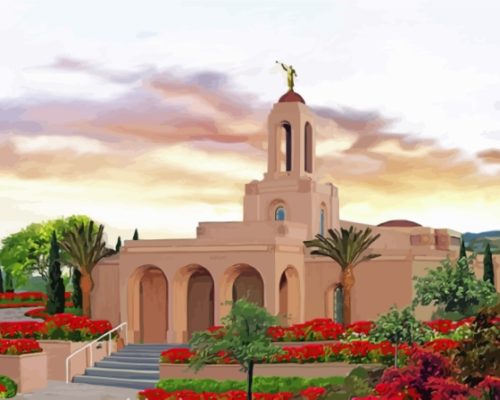 The Newport Beach Temple Paint By Numbers