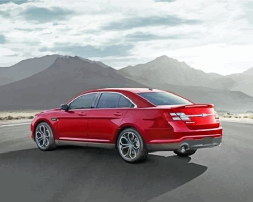 The Red Ford Taurus Car Paint By Numbers